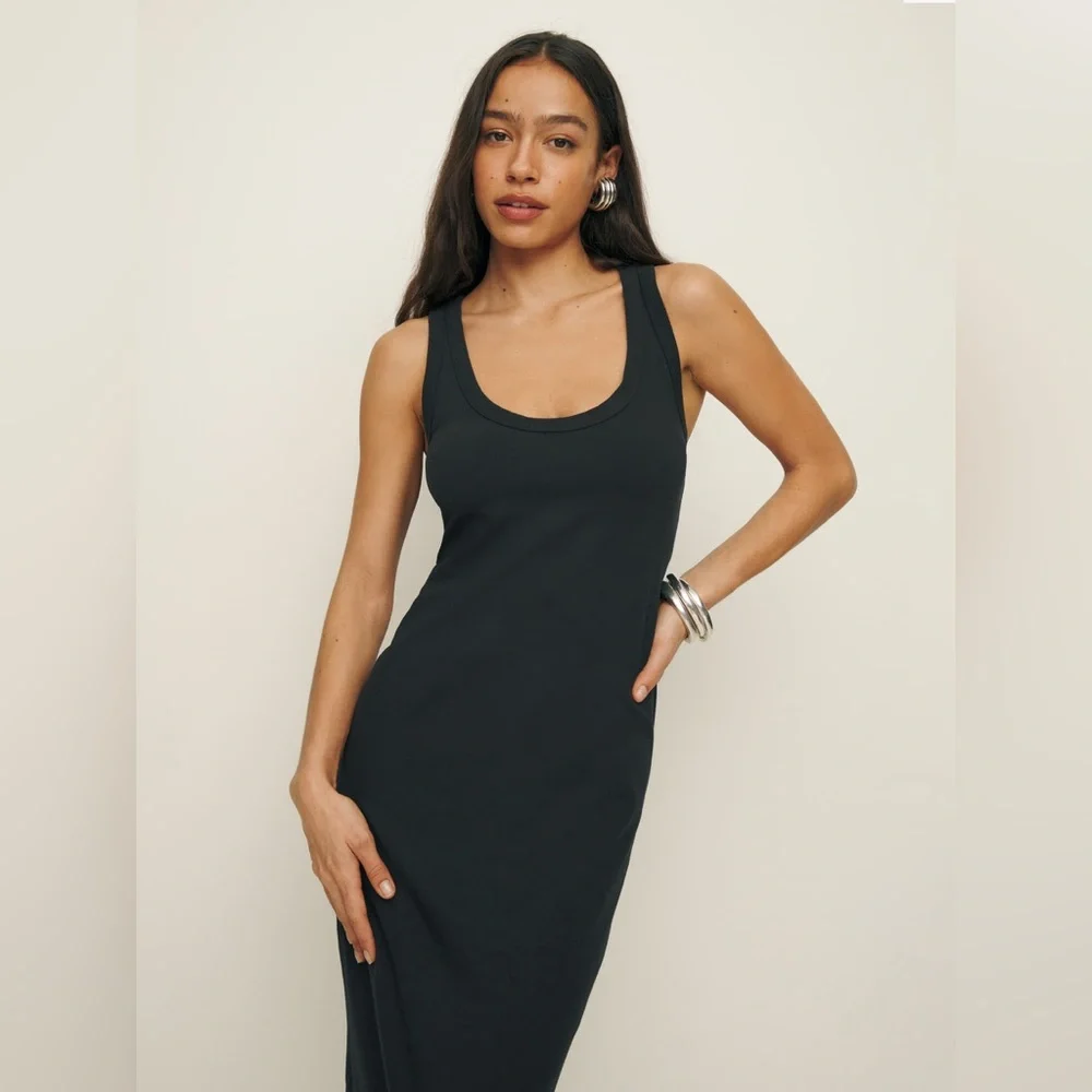 Reformation Bijou Black Tank Dress - Picture 2 of 8